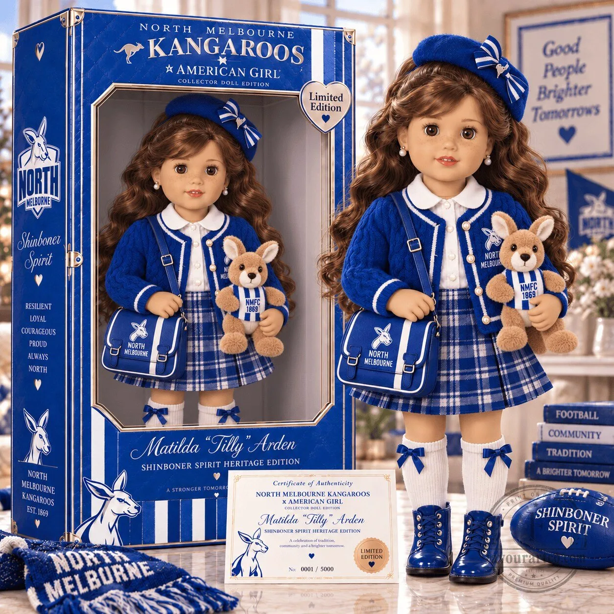 North Melbourne Kangaroos American Girl Collector Doll Matilda Tilly Arden