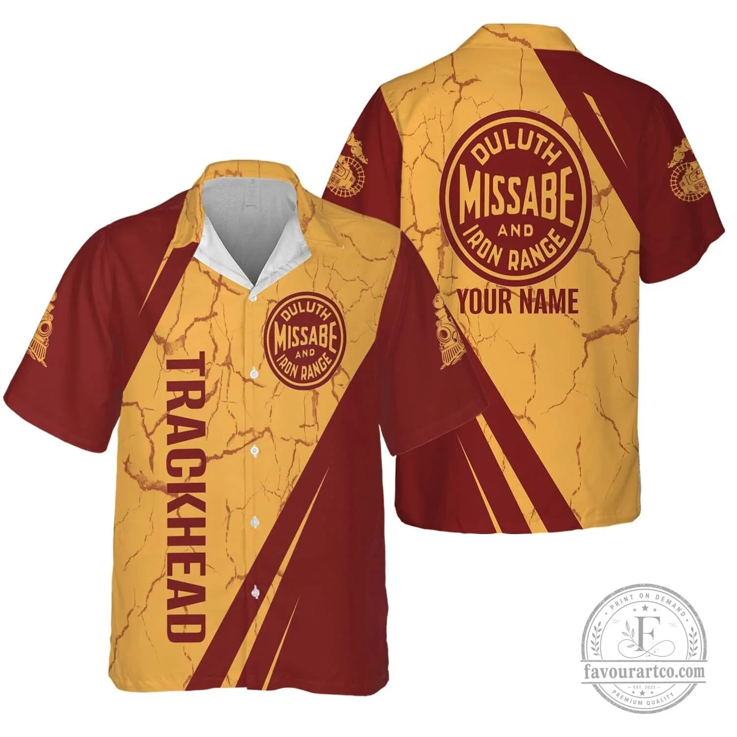 Duluth Missabe and Iron Range Railway Trackhead Hawaiian Shirt