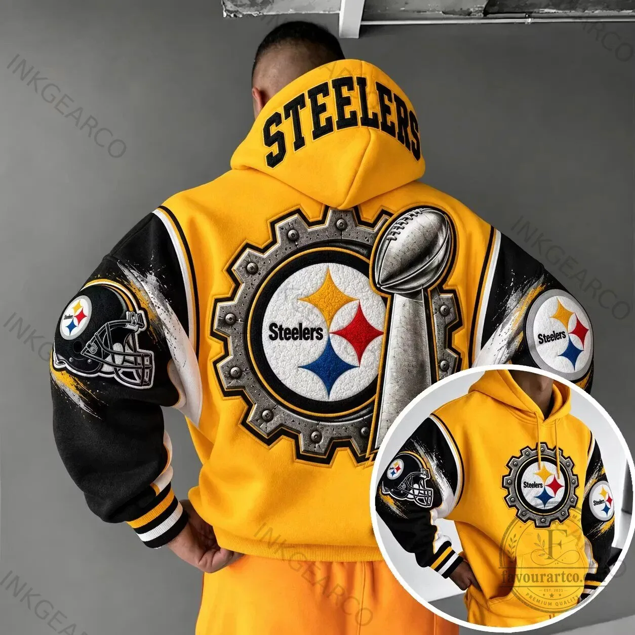 Pittsburgh Steelers NFL Football Team Logo Super Bowl Champions Hoodie