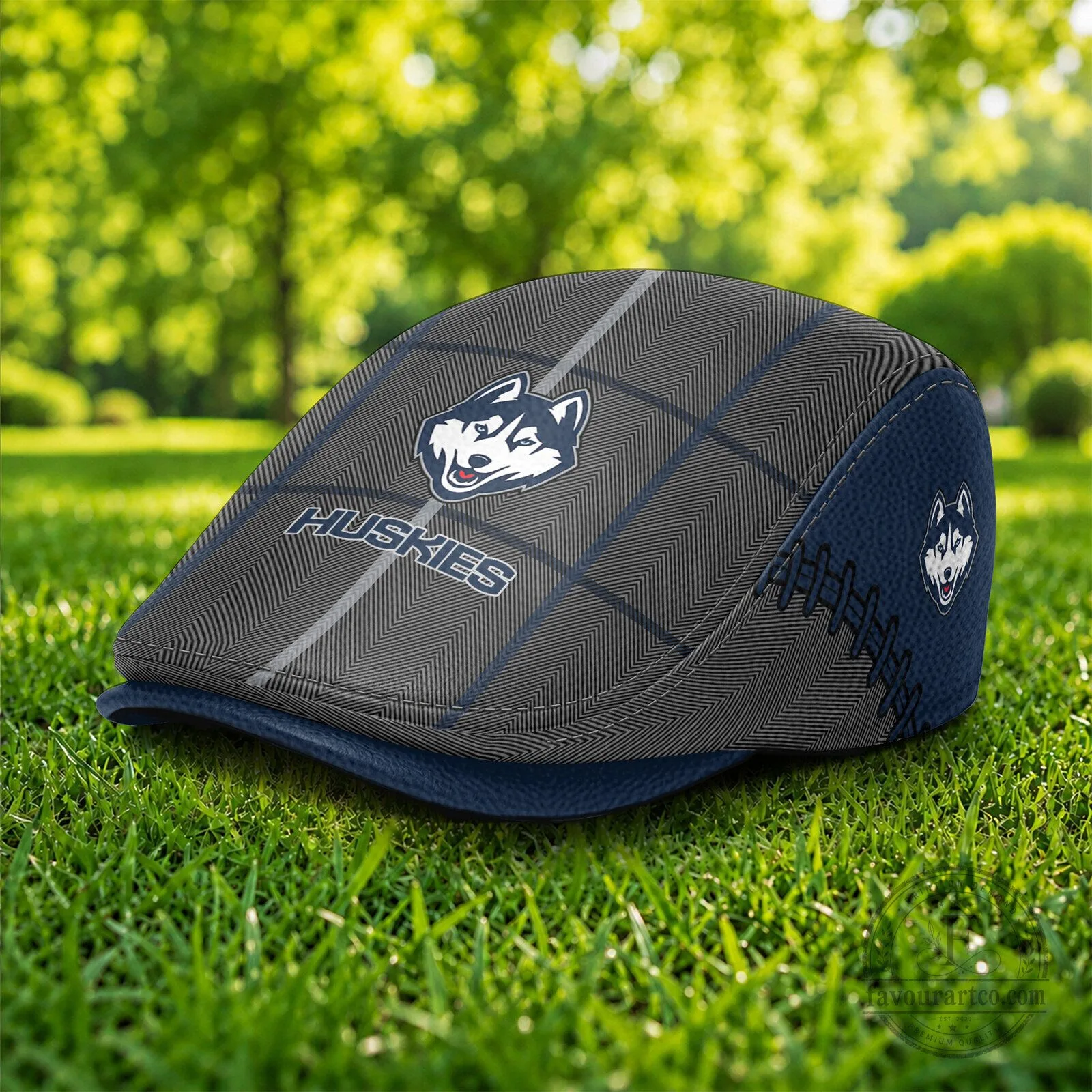Connecticut Huskies NCAA Flat Cap, University of Connecticut Golf Hat