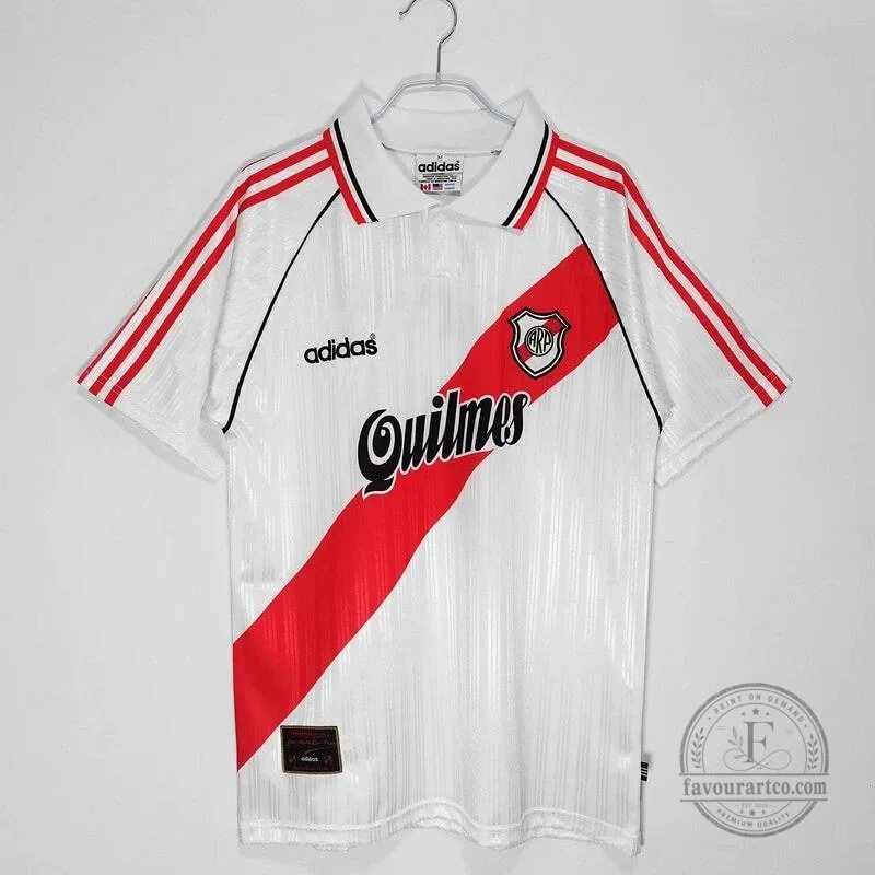River Plate 1995-1996 Home Retro Football Jersey 5 River Plate 1995-1996 Home Retro Football Jersey