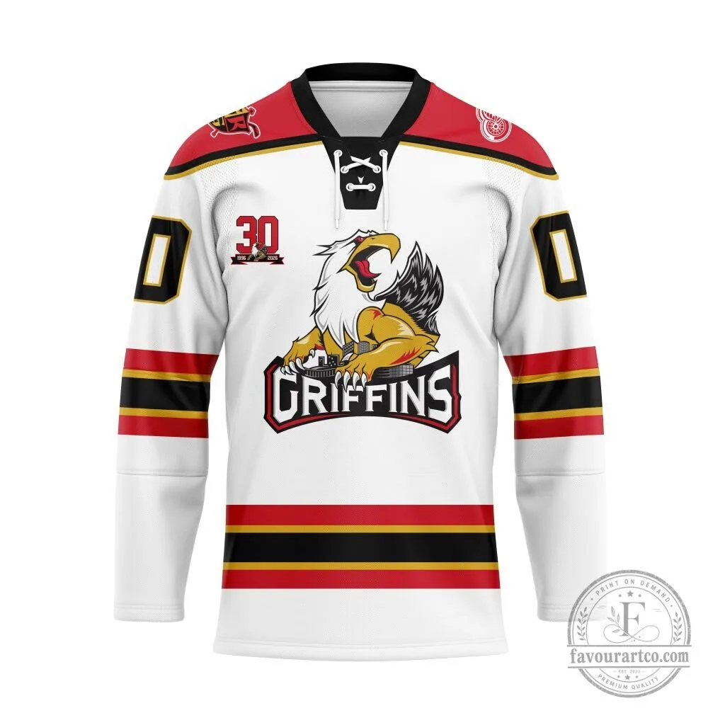 Grand Rapids Griffins White Personalized Hockey Jersey
