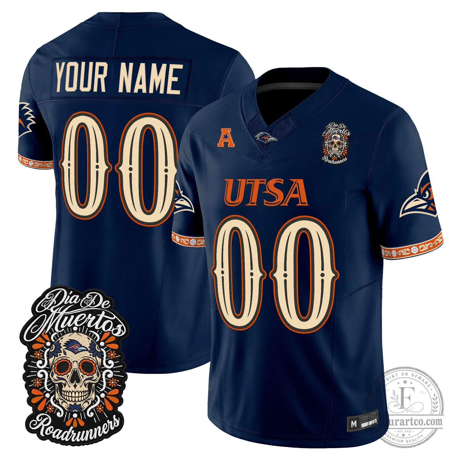UTSA Roadrunners Day of the Dead Football Jersey