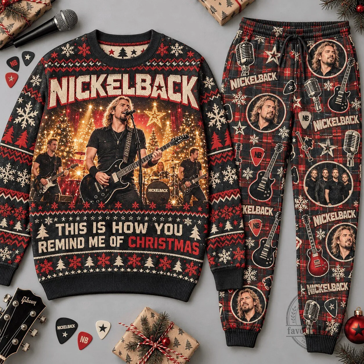 Nickelback This Is How You Remind Me Of Christmas Ugly Holiday Sweater