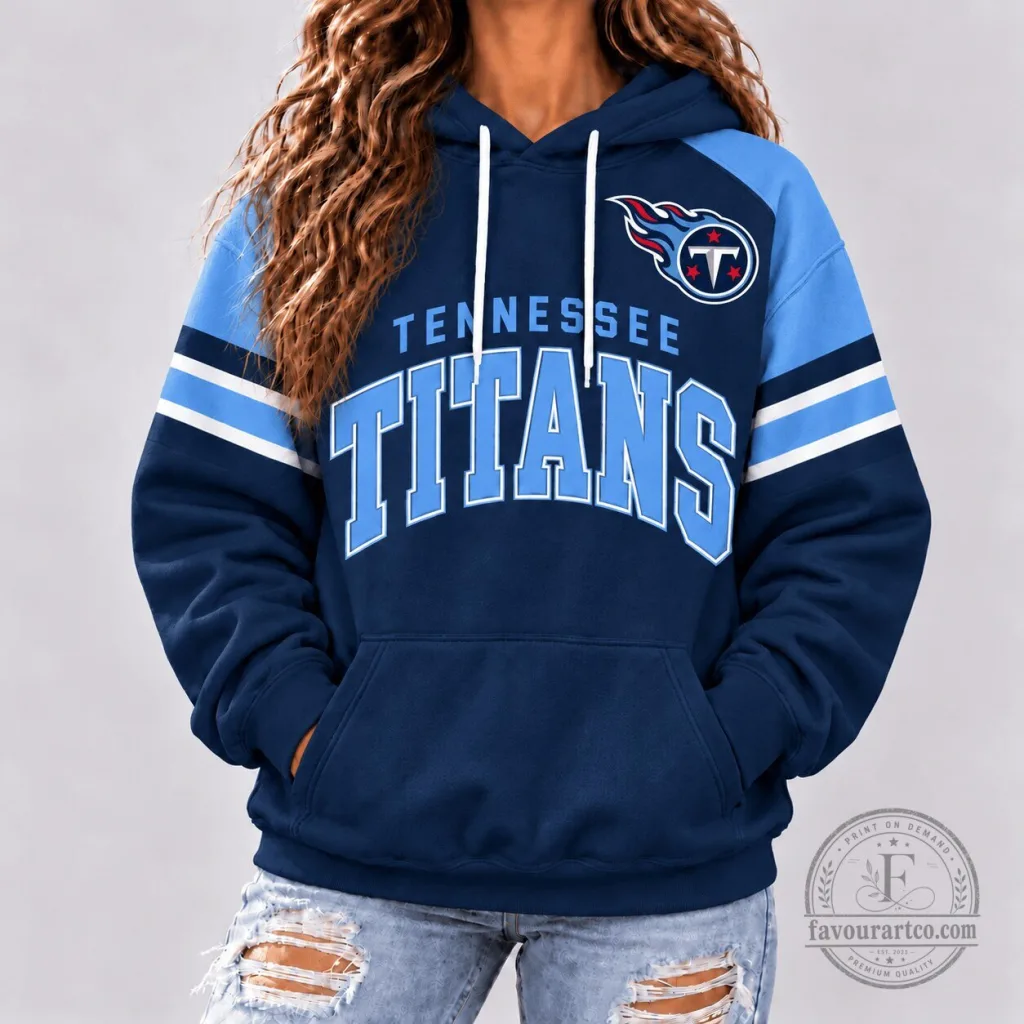 Tennessee Titans National Football League Retro Varsity Stripe Hoodie Tennessee Titans National Football League Retro Varsity Stripe Hoodie