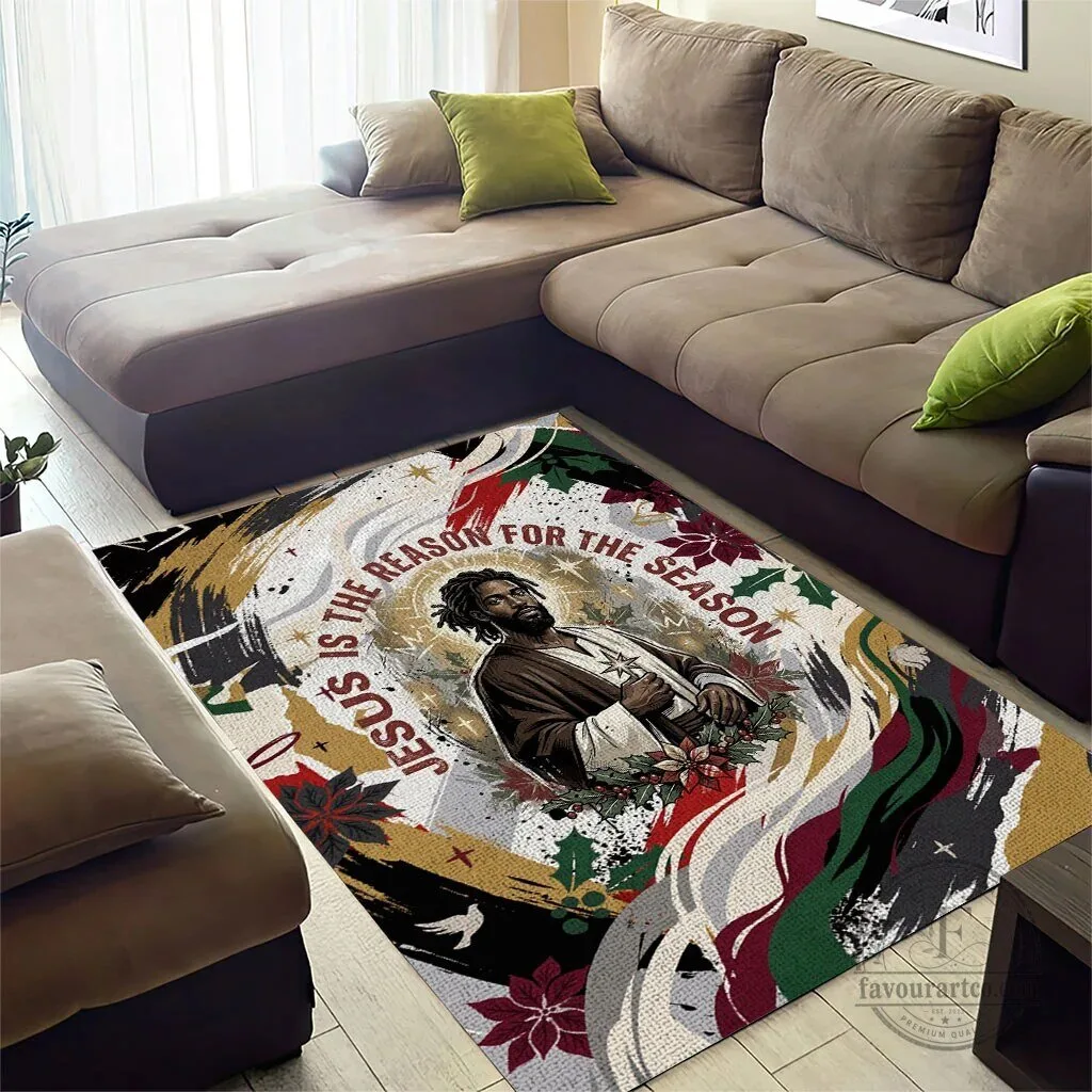 Jesus Is The Reason For The Season Christian Christmas Area Rug 11 Jesus Is The Reason For The Season Christian Christmas Area Rug