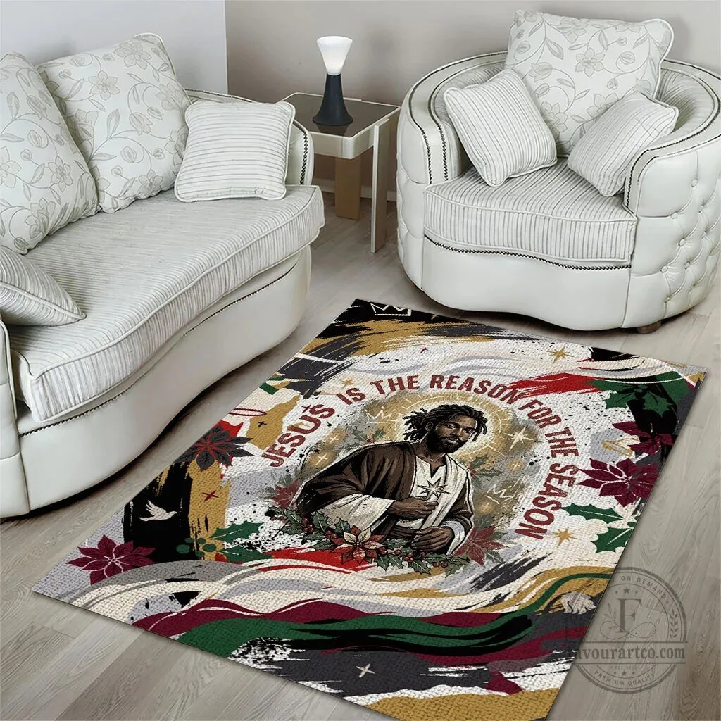 Jesus Is The Reason For The Season Christian Christmas Area Rug 12 Jesus Is The Reason For The Season Christian Christmas Area Rug