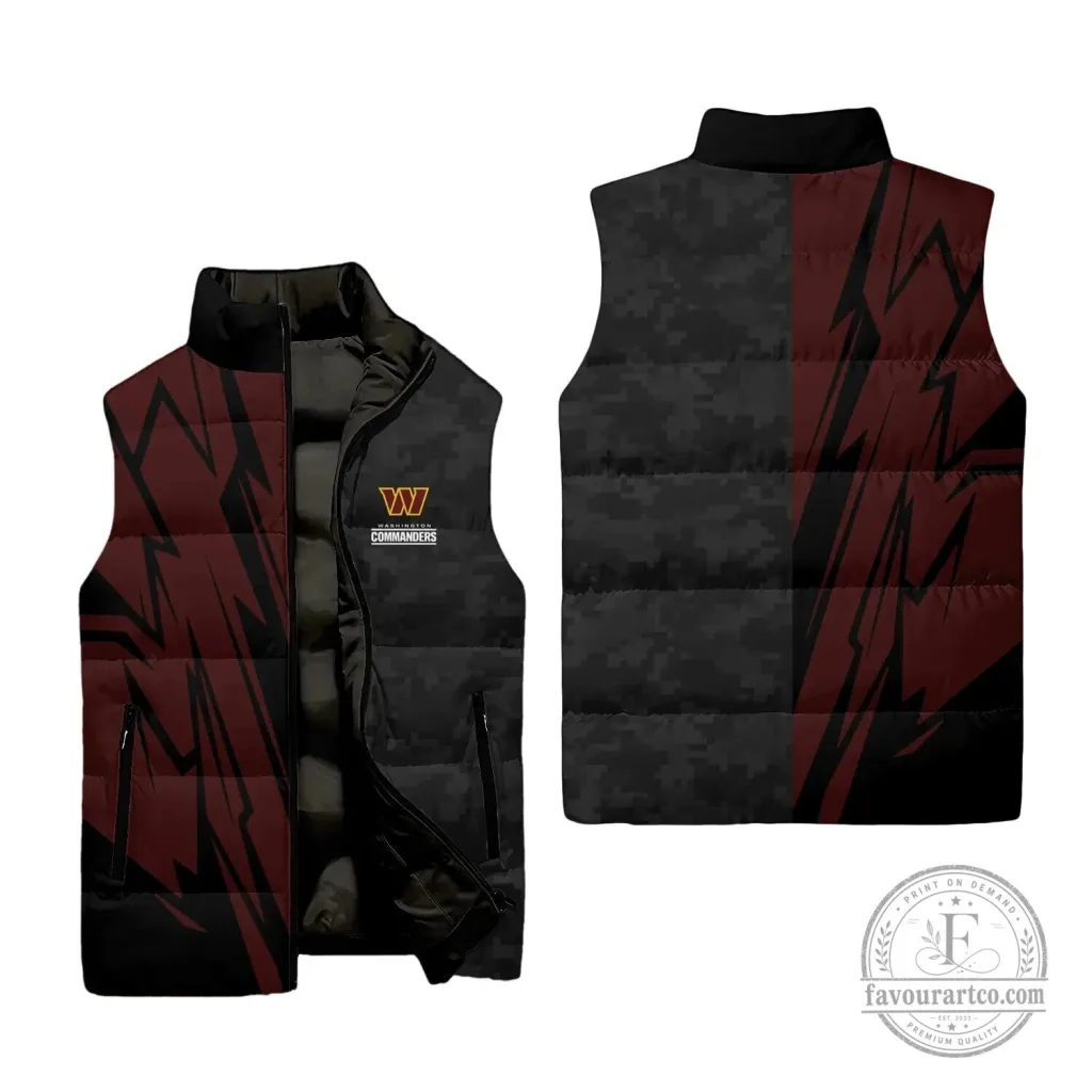 Sleeveless Puffer Jacket for Salute To Service by Washington Commanders Sleeveless Puffer Jacket for Salute To Service by Washington Commanders