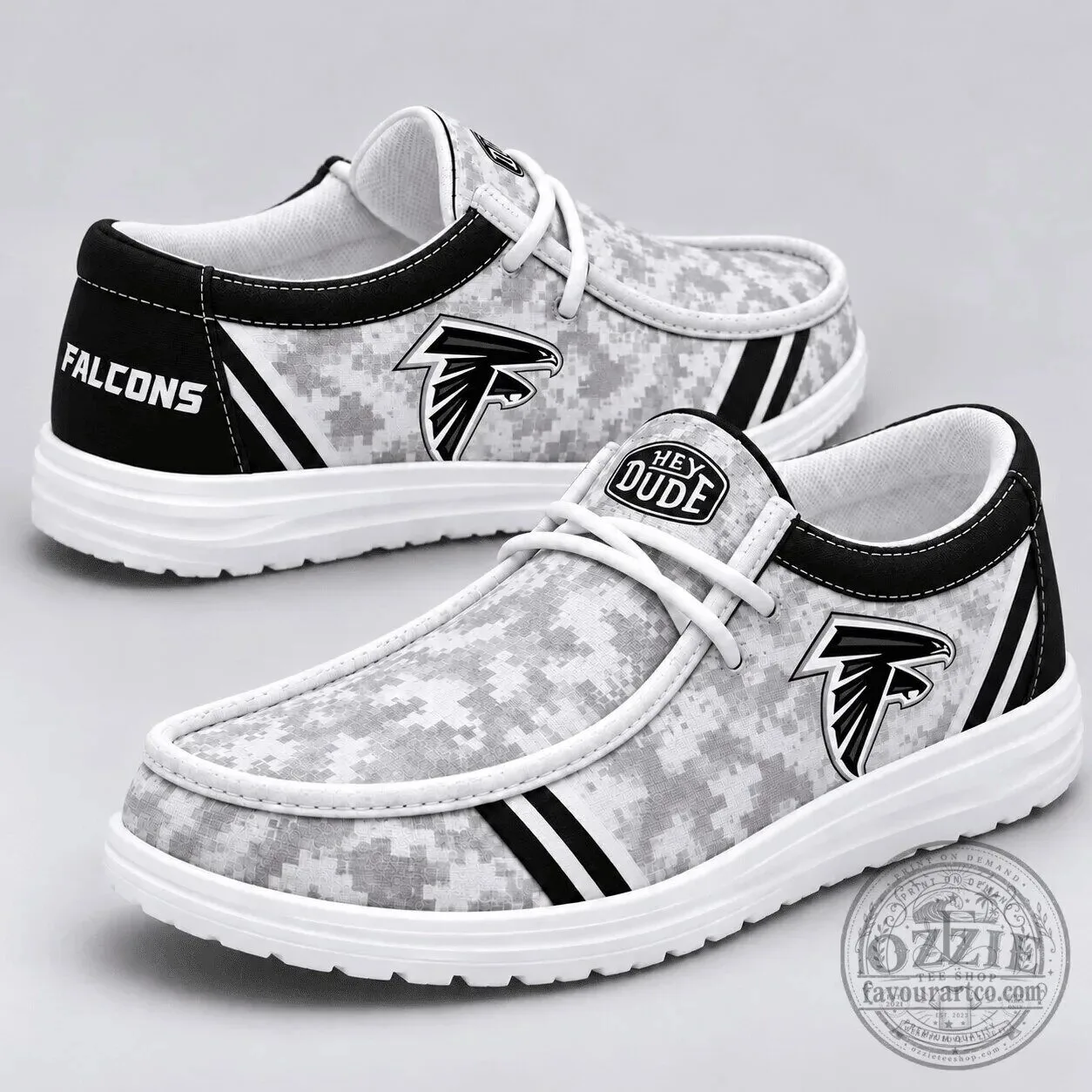 Atlanta Falcons Digital Camouflage Pattern Casual Shoes for Men and Women