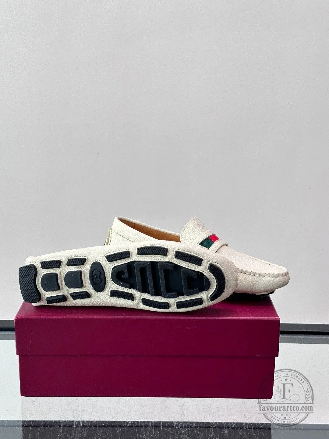 Gucci White Leather Loafer Shoes for Men with Signature Web Stripe 13 Gucci White Leather Loafer Shoes for Men with Signature Web Stripe
