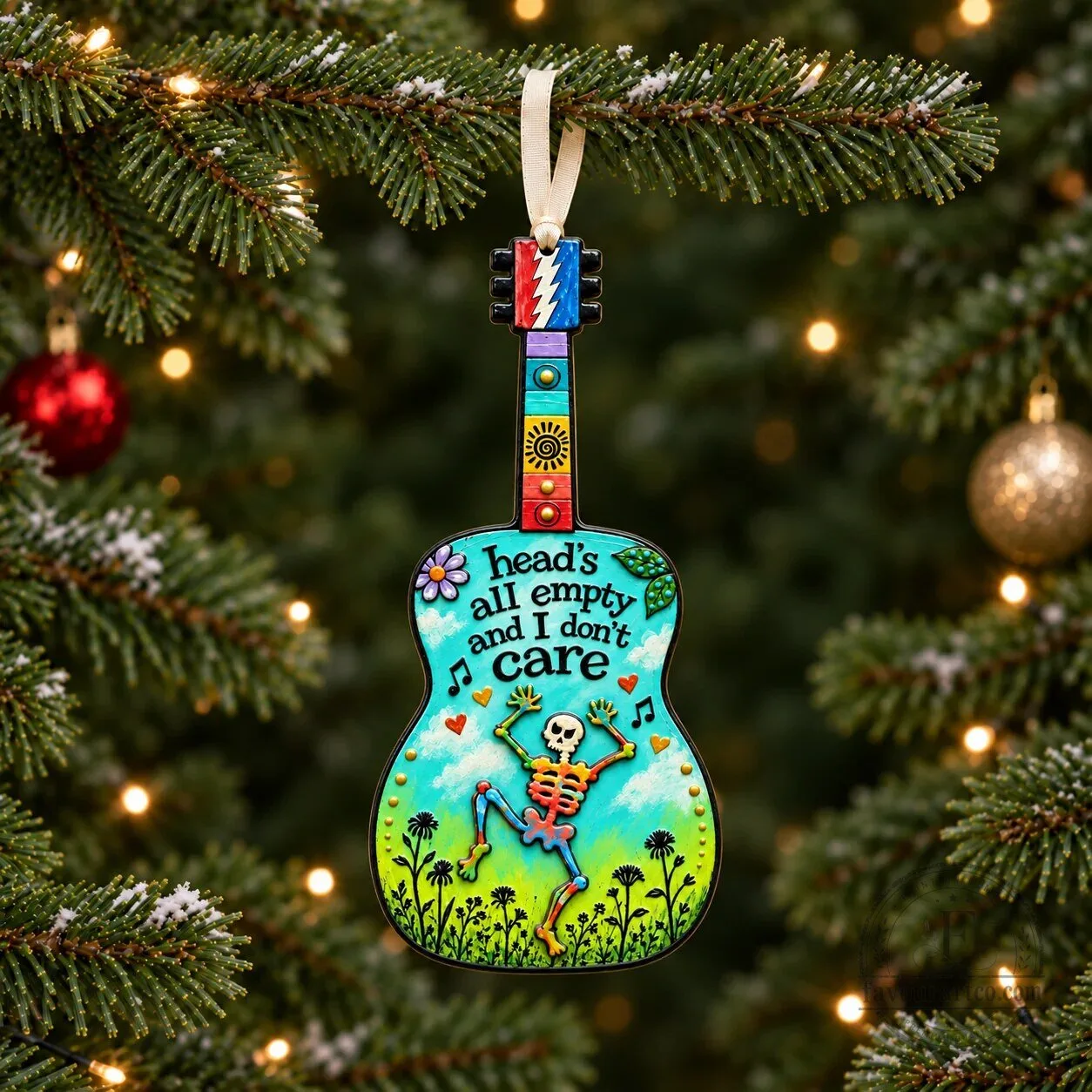 Grateful Dead Sugar Magnolia Guitar Christmas Ornament 2 Grateful Dead Sugar Magnolia Guitar Christmas Ornament