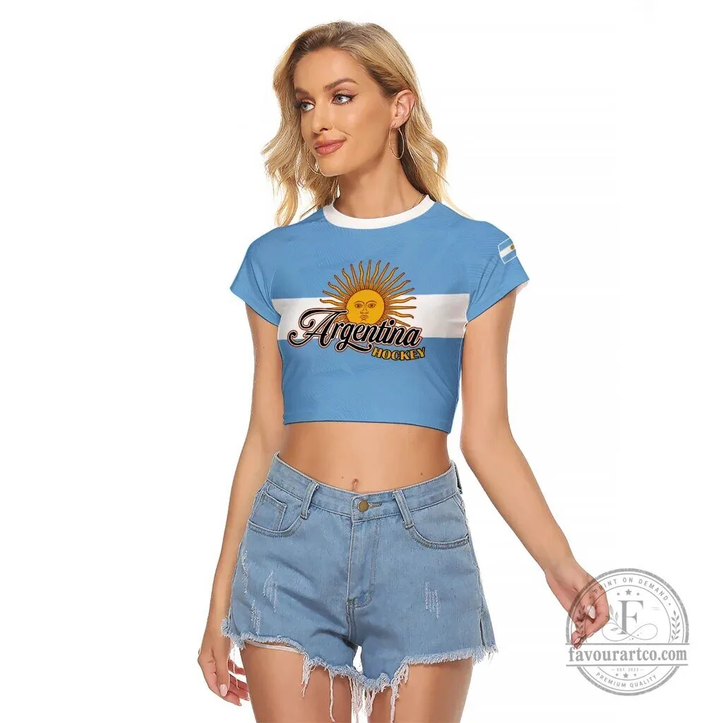 Argentina Hockey Team Los Leones Women's Cropped T-Shirt 4 Argentina Hockey Team Los Leones Women's Cropped T-Shirt