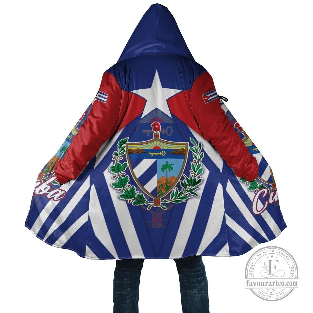 Cuba Flag Coat of Arms Cuban Trogon Hooded Cloak