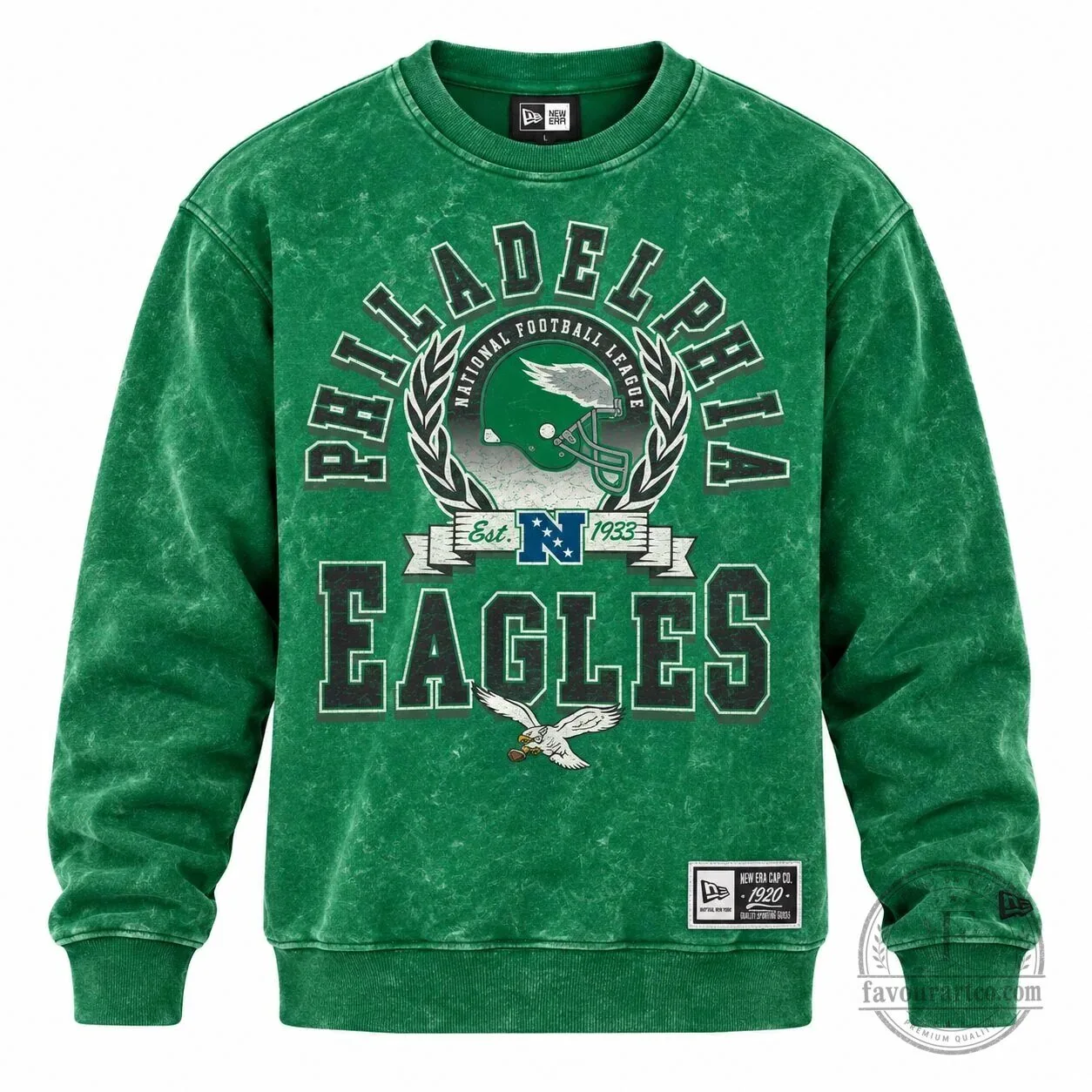 Philadelphia Eagles National Football League Washed Crewneck Sweatshirt