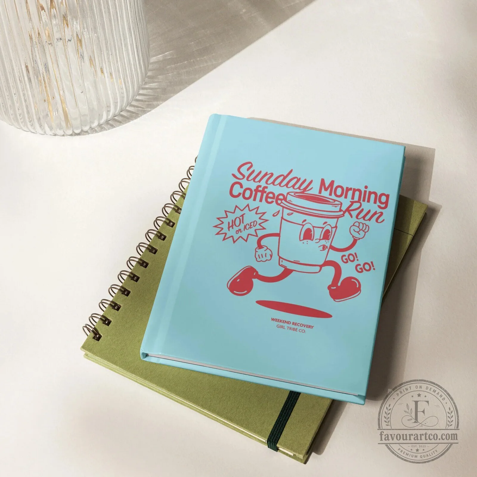 Sunday Morning Coffee Run Hardcover Journal 3 Sunday Morning Coffee Run Hardcover Journal