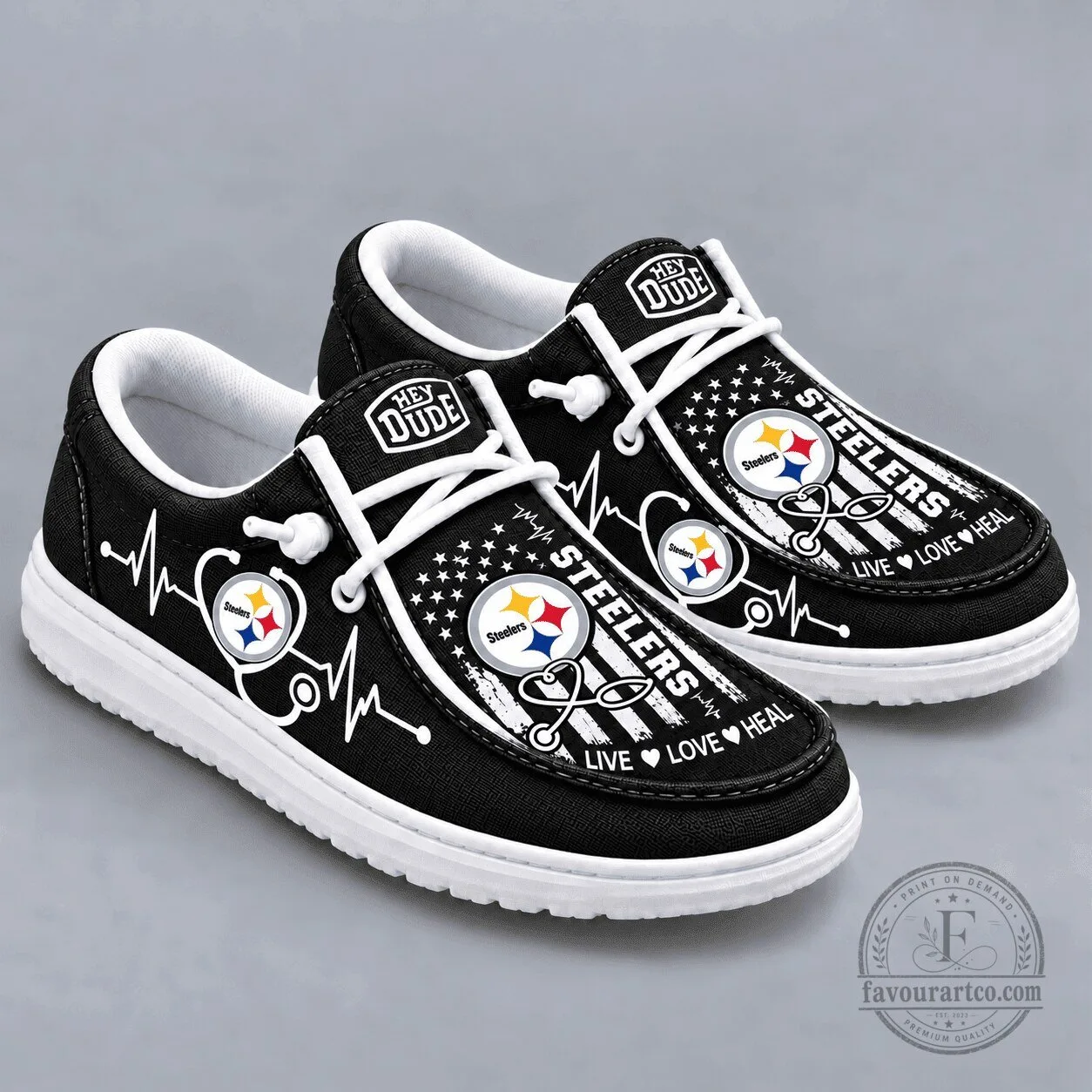 Pittsburgh Steelers Football Team Live Love Heal Loafer Shoes