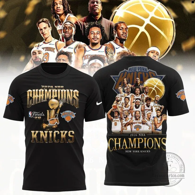 2026 NBA Finals Champions Locker Room T-Shirt - New York Knicks Edition