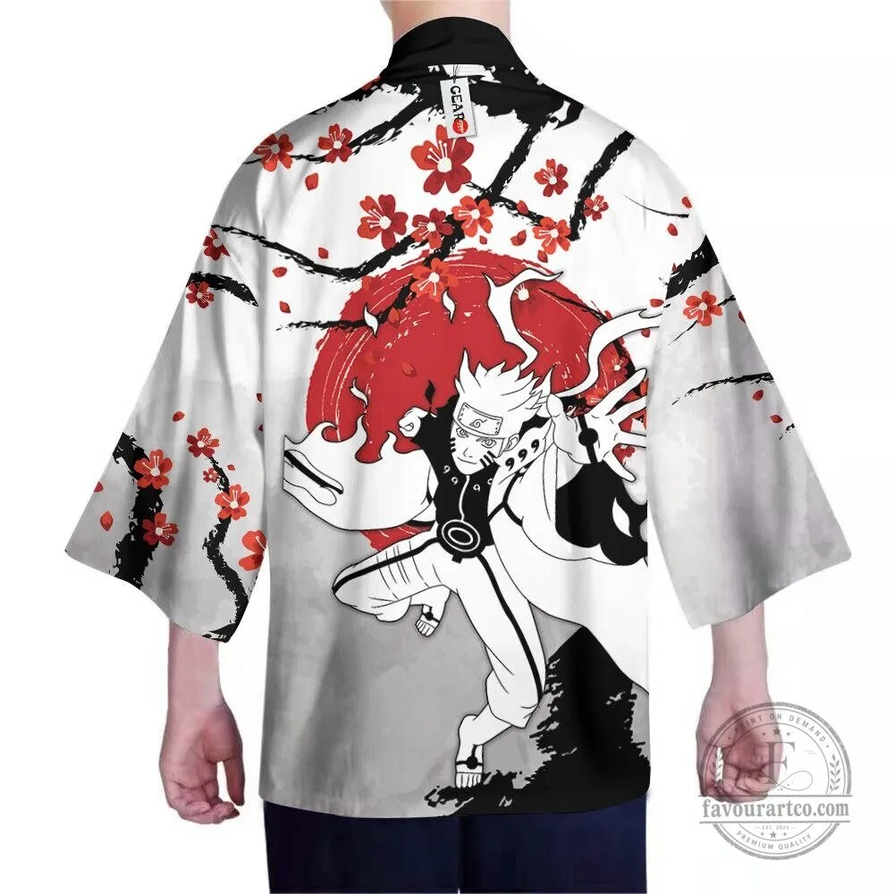 Naruto Uzumaki Sage Mode Cherry Blossom Japanese Style Kimono Cardigan 9 Naruto Uzumaki Sage Mode Cherry Blossom Japanese Style Kimono Cardigan