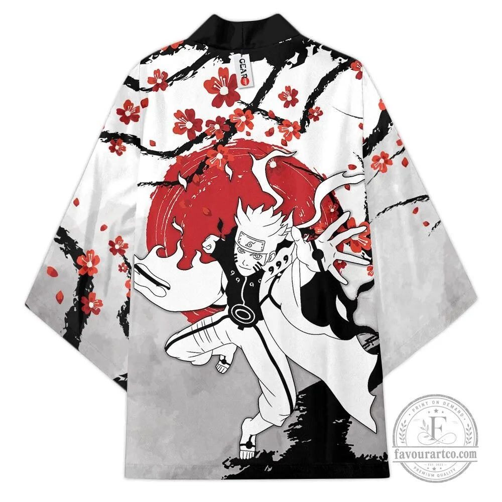 Naruto Uzumaki Sage Mode Cherry Blossom Japanese Style Kimono Cardigan 11 Naruto Uzumaki Sage Mode Cherry Blossom Japanese Style Kimono Cardigan