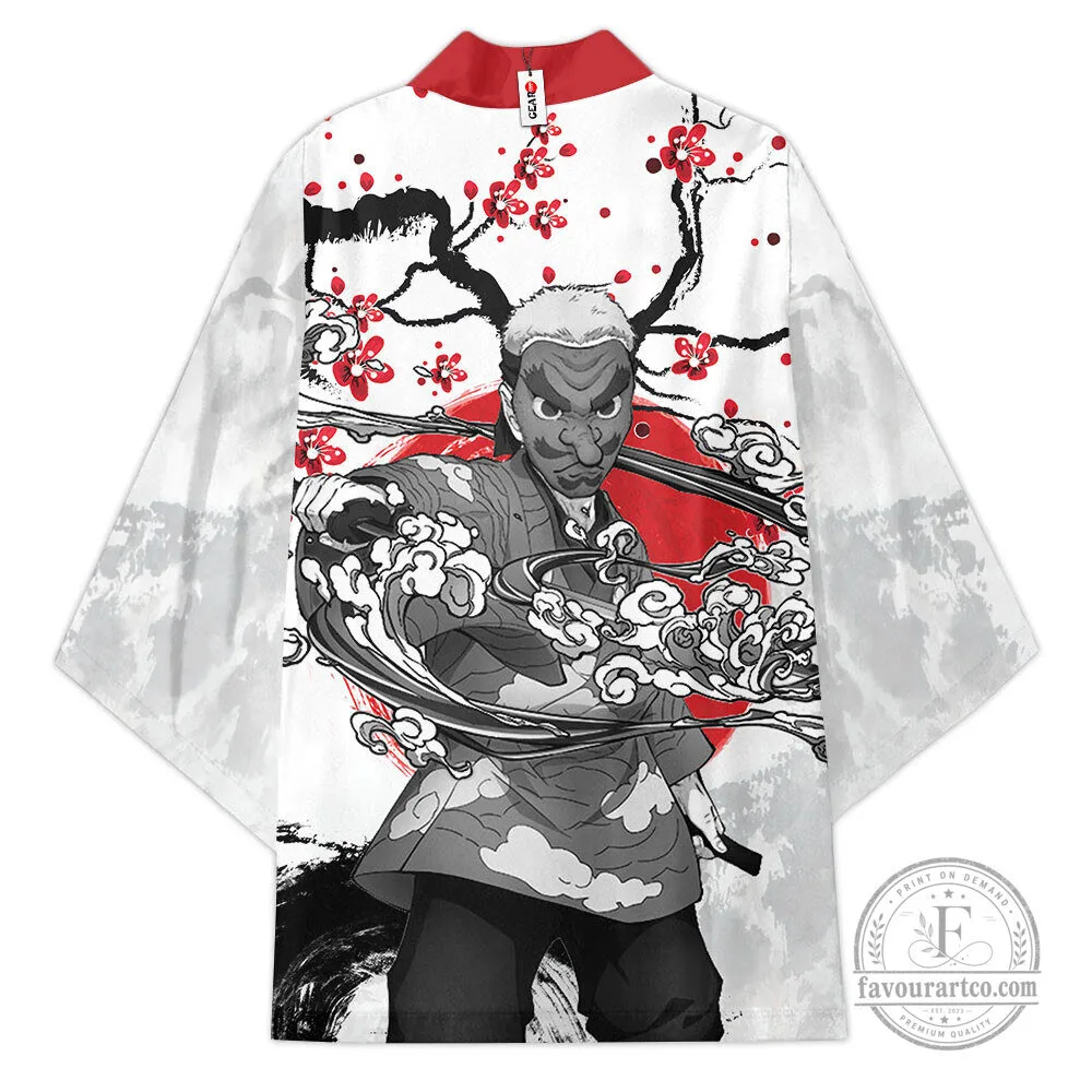 Demon Slayer Sakonji Urokodaki Anime Kimono Cardigan Jacket 9 Demon Slayer Sakonji Urokodaki Anime Kimono Cardigan Jacket