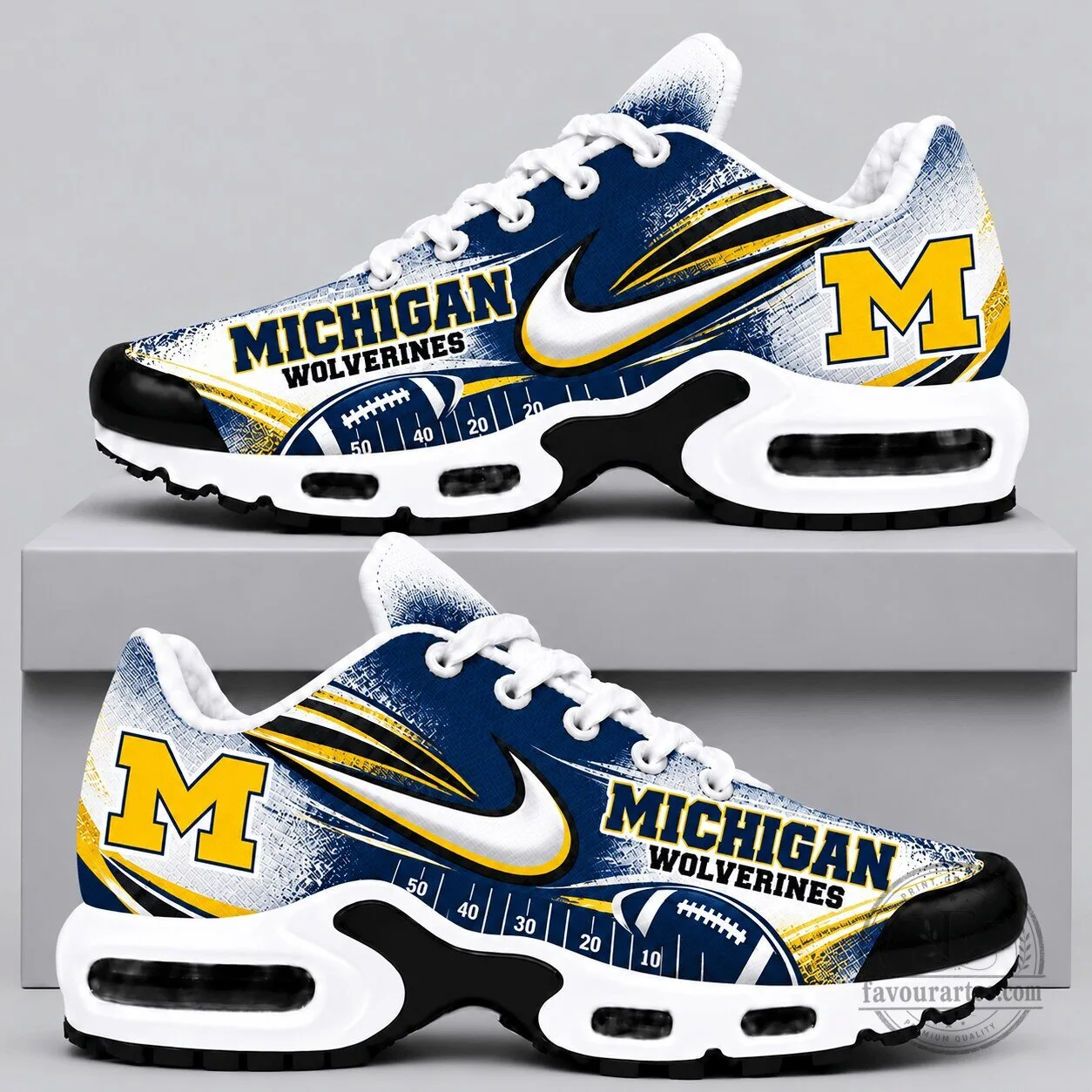 Michigan Wolverines NCAA Football Team Custom Printed Air Max Shoes 3 Michigan Wolverines NCAA Football Team Custom Printed Air Max Shoes