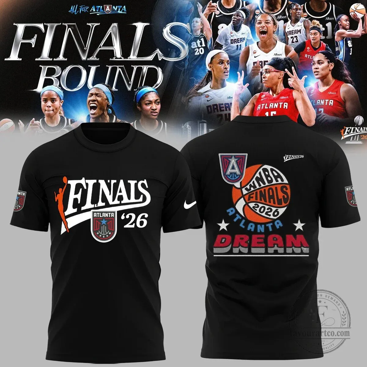 Basketball Fan T-Shirt for Atlanta Dream 2026 WNBA Finals Bound Team