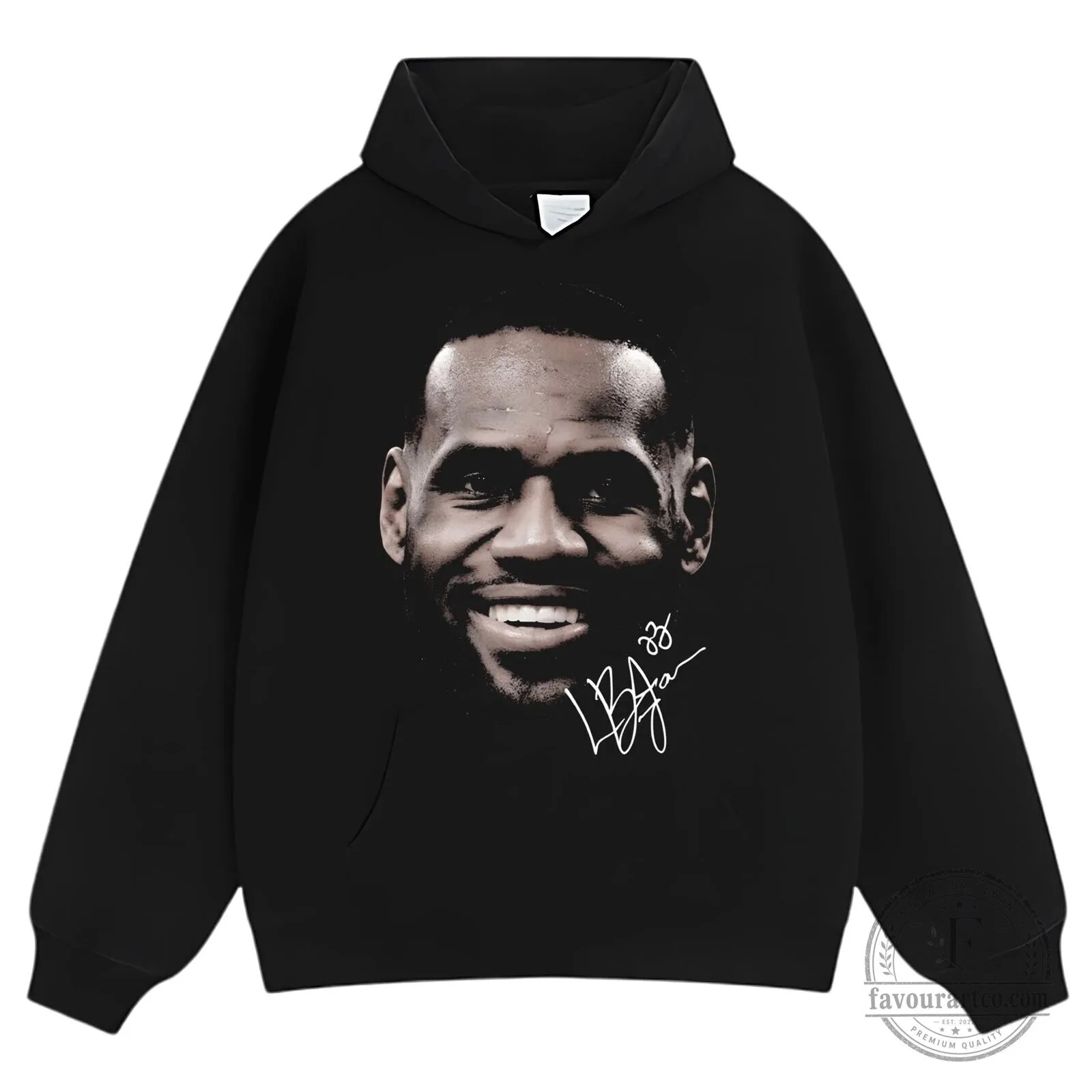 LeBron James Smiling Face Signature Graphic Black T-Shirt 17 LeBron James Smiling Face Signature Graphic Black T-Shirt