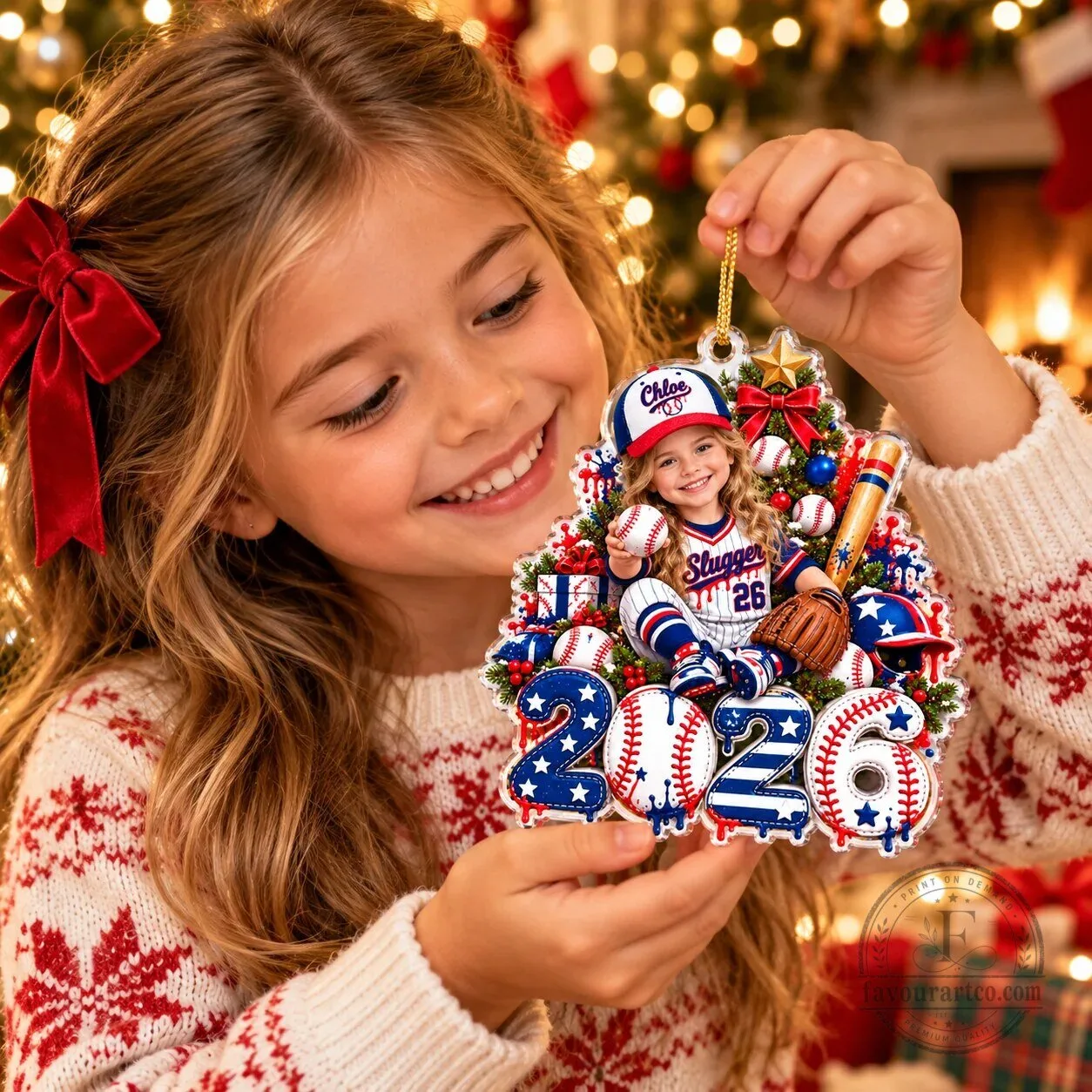 Personalized Baseball Player Christmas Tree Ornament, Custom Photo Acrylic Holiday Decoration 12 Personalized Baseball Player Christmas Tree Ornament, Custom Photo Acrylic Holiday Decoration